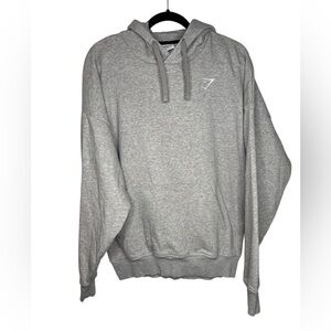 Gymshark Men’s Grey Fleece Line Hoodie Sweatshirt Size Small